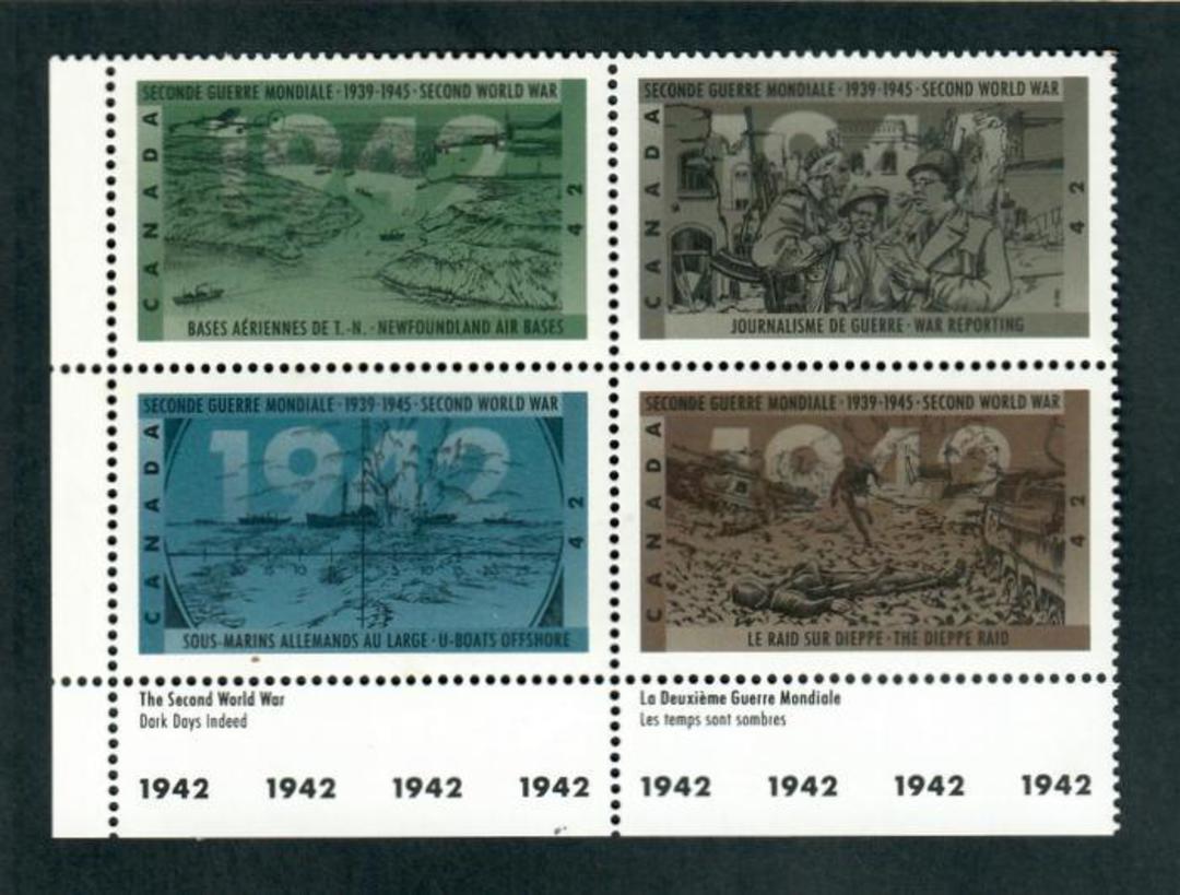 CANADA 1992 50th Anniversary of the End of World War 2. Fourth series. Block of 4. - 52455 - UHM image 0