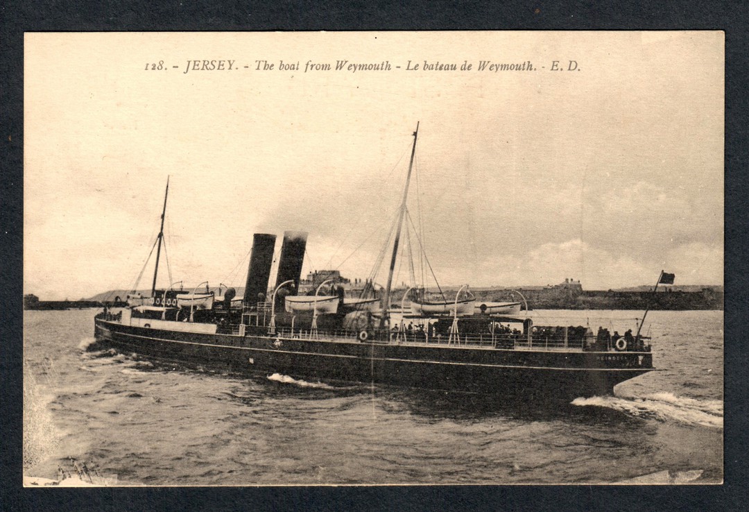 JERSEY The boat from Weymouth. - 40437 - Postcard image 0
