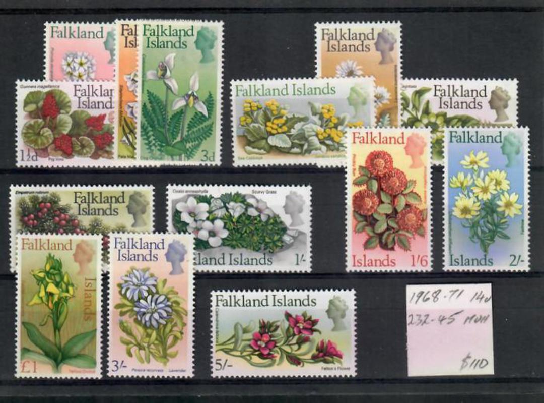 FALKLAND ISLANDS 1968 Elizabeth 2nd Definitives. Set of 14. - 20138 - UHM image 0