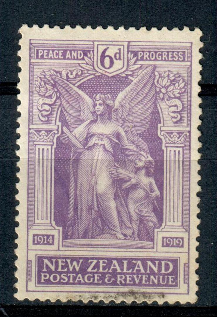 NEW ZEALAND 1920 Victory 6d Purple. Very light cancel. - 4355 - FU image 0