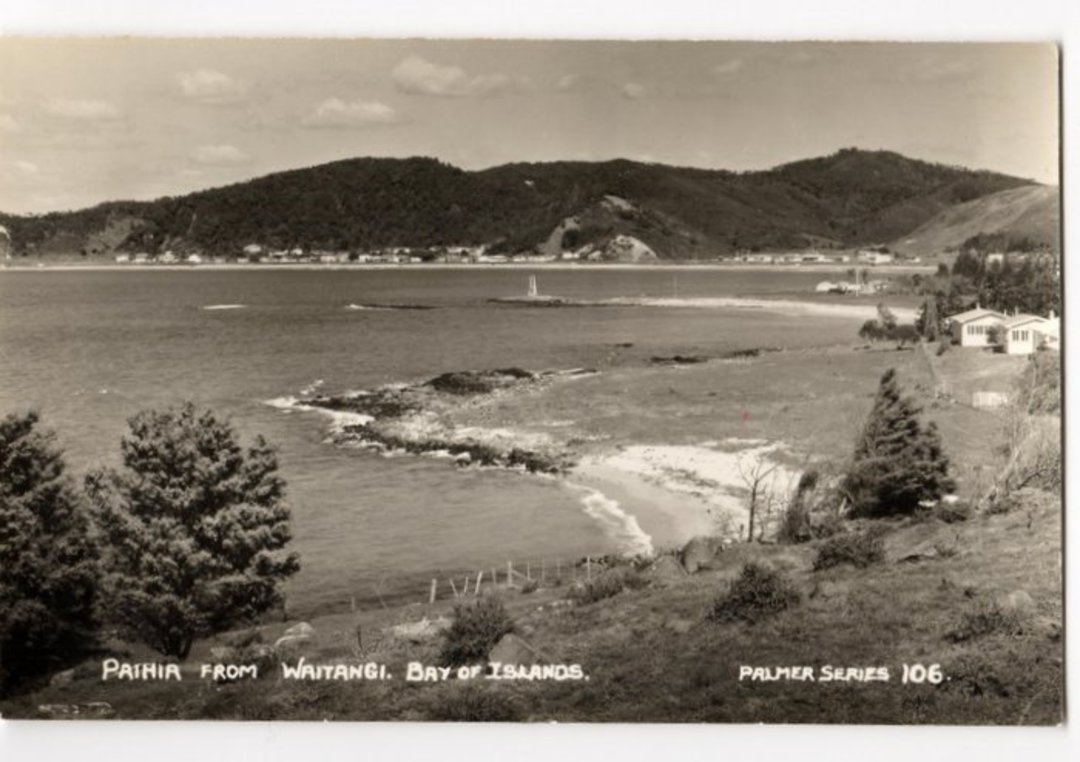 Real Photograph by T G Palmer & Son of Paihia from Waitangi Bay of Islands. - 44915 - image 0