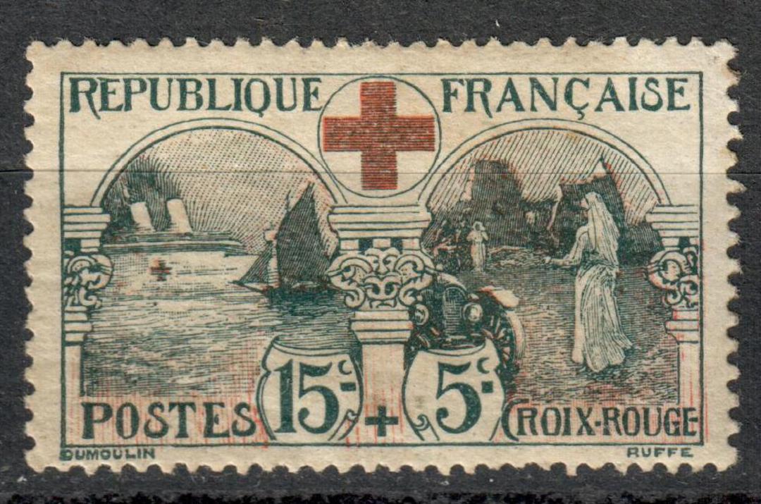 FRANCE 1918 Red Cross 15c+5c Red and Grey-Green. - 92720 - Mint image 0
