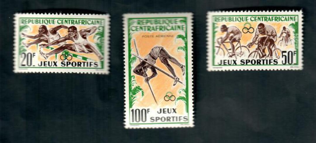 CENTRAL AFRICAN REPUBLIC 1962 Abidjan Games. Set of 3. - 50058 - LHM image 0