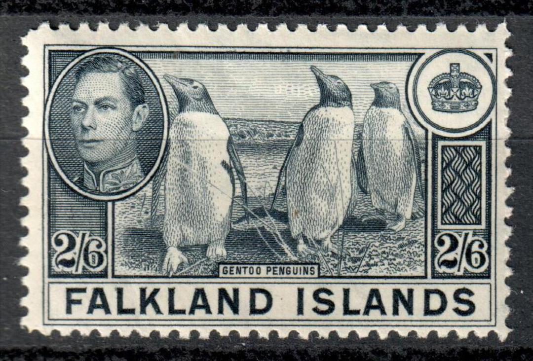 FALKLAND ISLANDS 1938 Geo 6th Definitive 2/6 Slate - 6941 - LHM image 0
