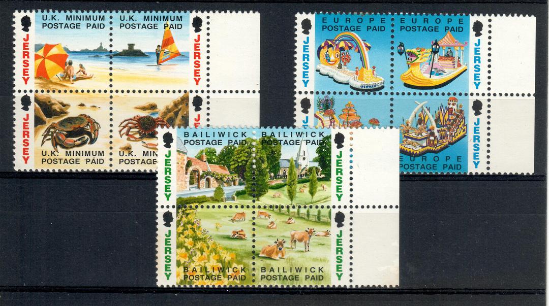 JERSEY 2001 Standard Postage Issue. Set of 12 in Blocks of 4. - 20821 - FU image 0