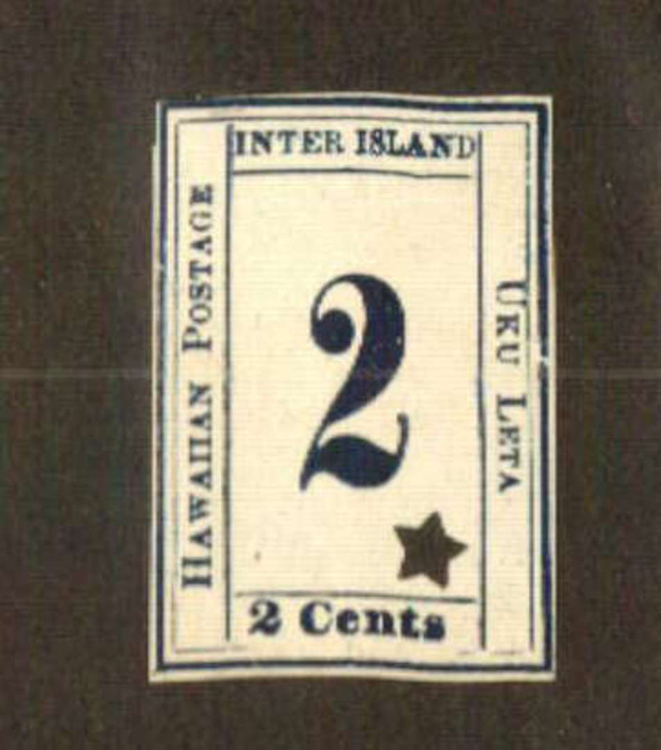 HAWAII 1863 2c Black on thick white wove paper. Forgery. - 73621 - Mint image 0