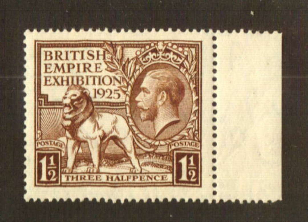 GREAT BRITAIN 1925 British Empire Exhibition 1½d Brown. - 74480 - UHM image 0