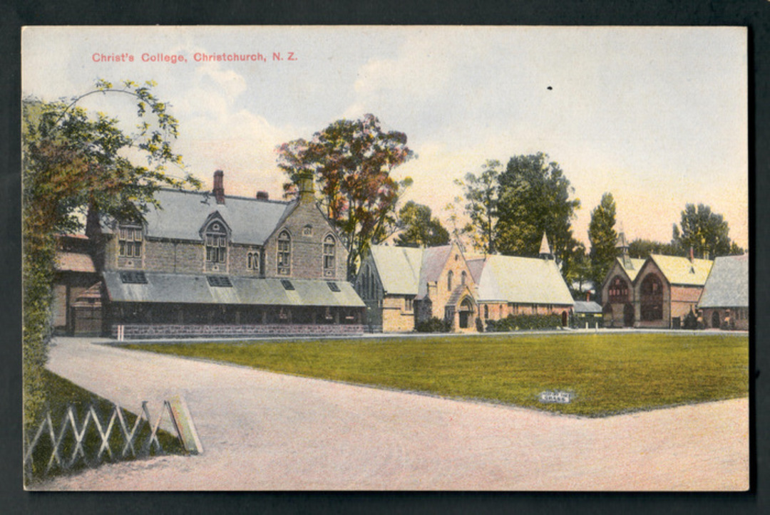 Coloured Postcard of Christ's College Christchurch. - 48324 - Postcard image 0