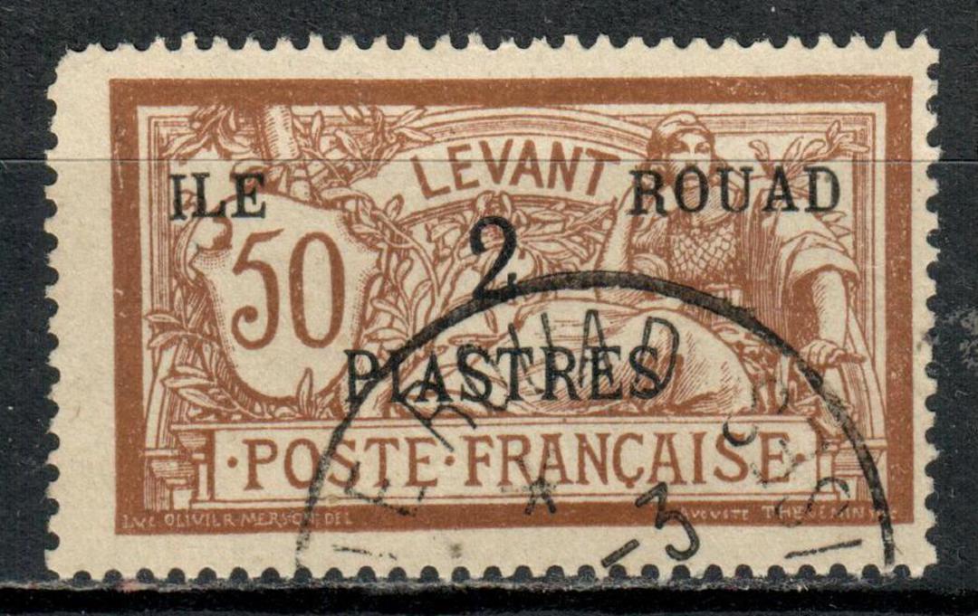 LATAKIA ROUAD ISLAND 1916 Definitive 2p on 50c Brown and Lavender. Listed flaw. Background colour omitted. - 71178 - VFU image 0