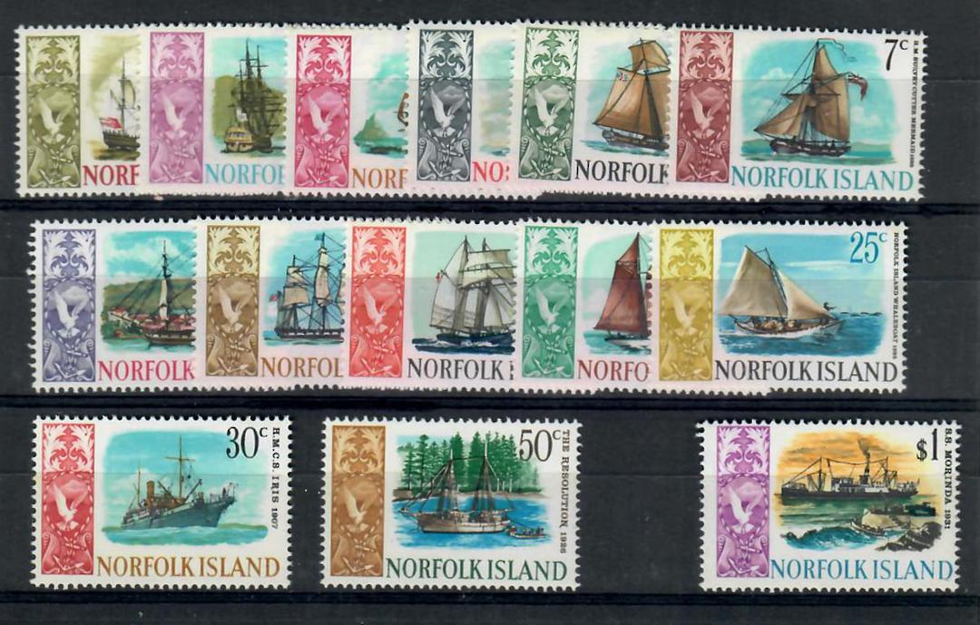 NORFOLK ISLAND 1967 Ships. Set of 14. - 20608 - UHM image 0