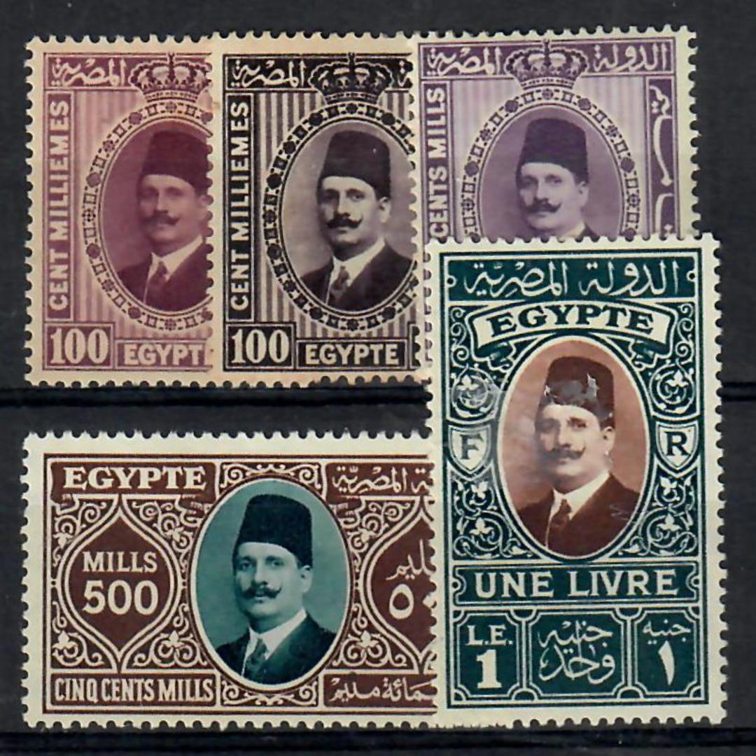 EGYPT 1927 Definitives. 21 values of the 25 that are listed in SG. Includes all the high values. - 22443 - Mint image 1