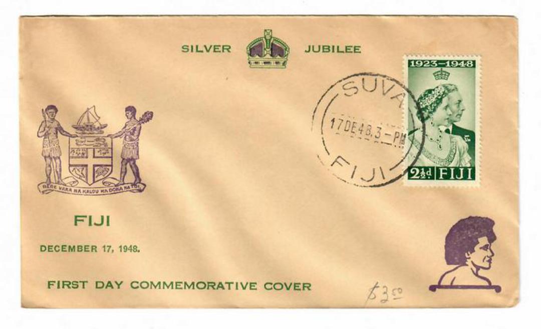 FIJI 1948 Royal Silver Wedding 2½d on first day cover. - 30505 - FDC image 0