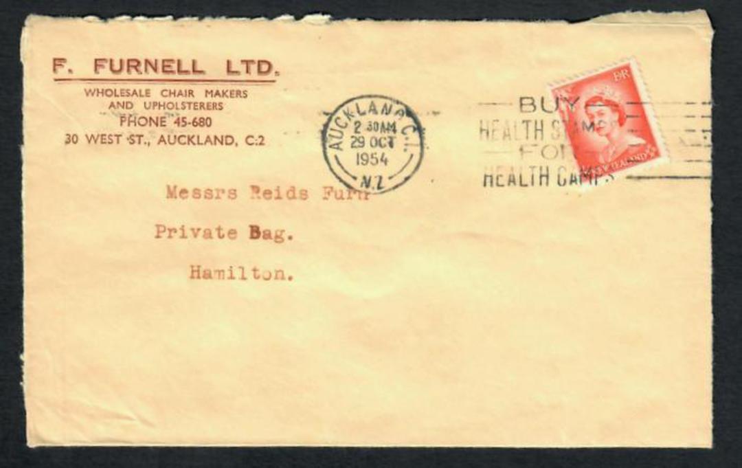 NEW ZEALAND 1954 Cover F Furnell Ltd Wholesale Chair Makers Auckland. - 31418 - PostalHist image 0