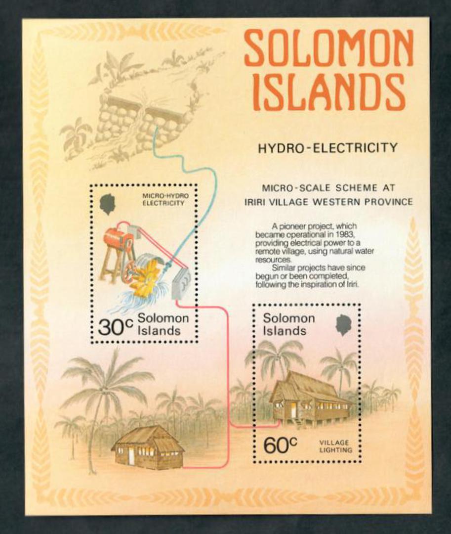 SOLOMON ISLANDS 1986 Village Hydro-Electric. Miniature sheet. - 50417 - UHM image 0