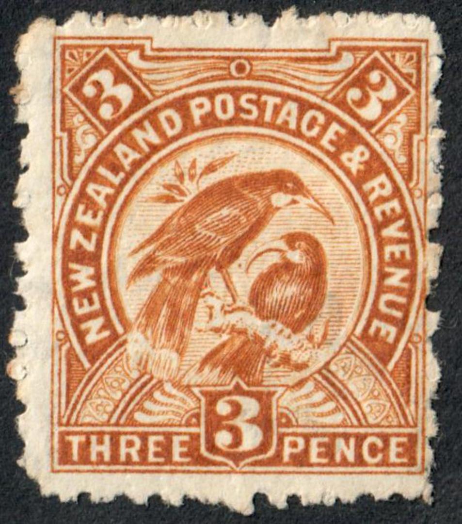 NEW ZEALAND 1898 Pictorial 3d Yellow-Brown. Perf 11. Watermark. - 4252 - Mint image 0