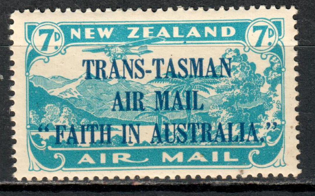 NEW ZEALAND 1934 Trans Tasman 7d Blue. - 150 - UHM image 0