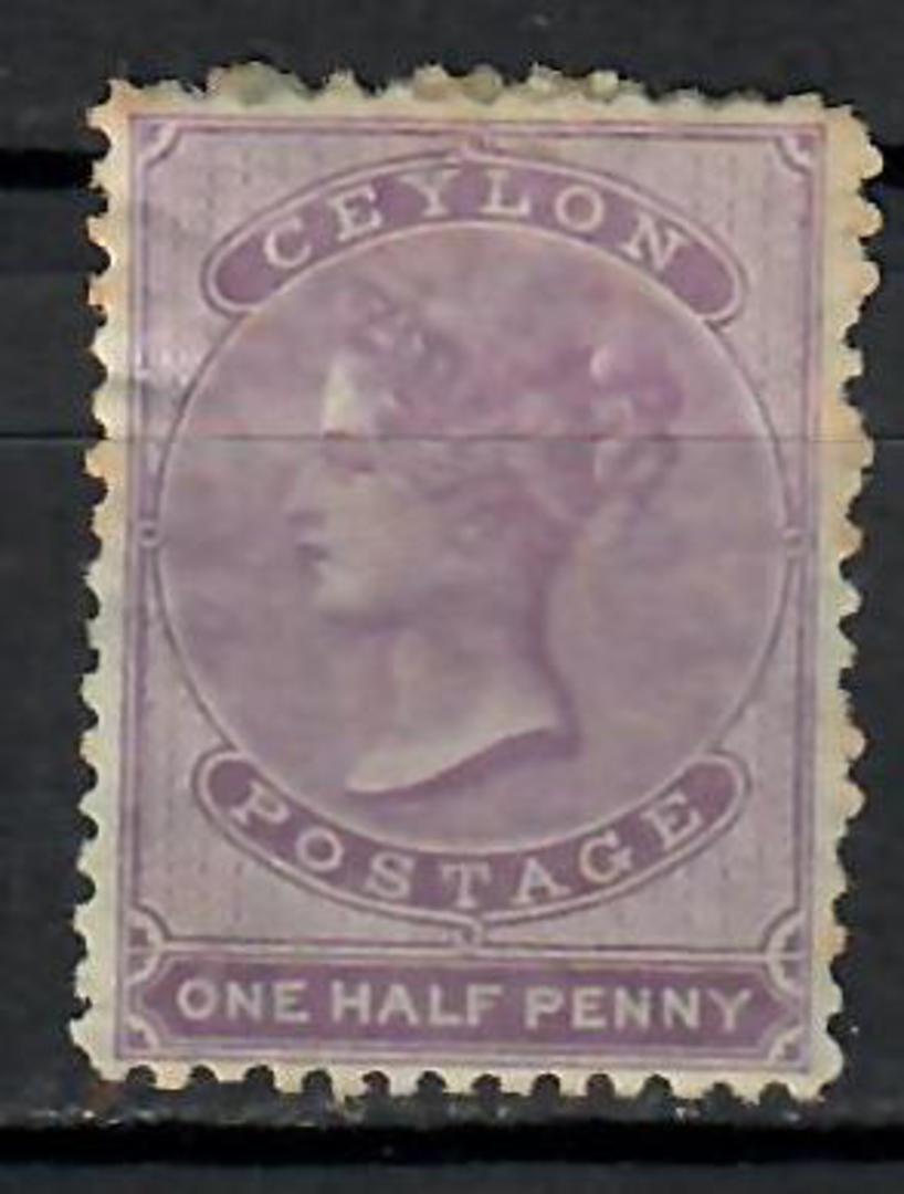 CEYLON 1857 Victoria 1st Definitive ½d Dull Mauve. Perf 12½. - 70914 - Mint image 0