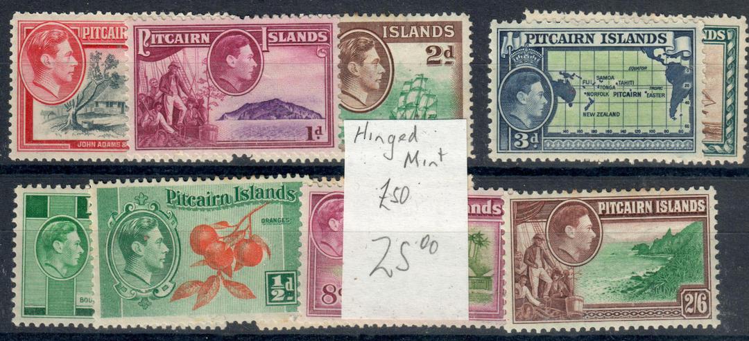 PITCAIRN ISLANDS 1948 George 6th Definitives. Set of 10. - 21119 - LHM image 0