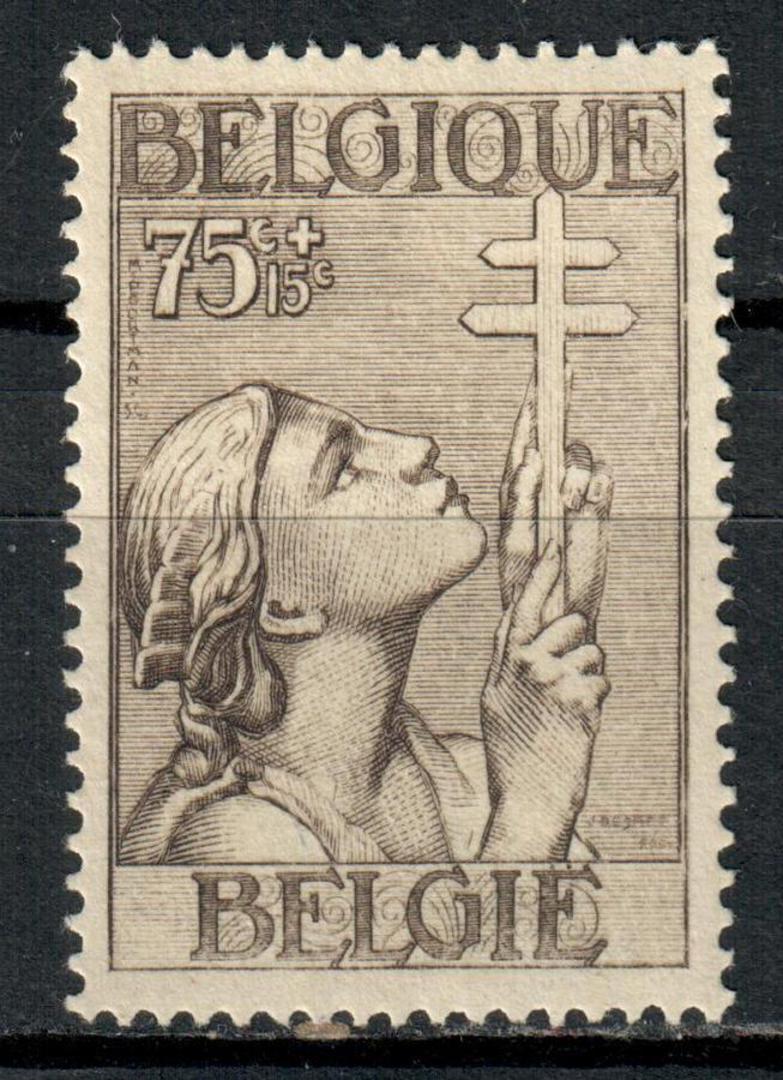 BELGIUM 1933 Anti-Tuberculosis Fund 75c+15c Sepia. - 92326 - Mint image 0
