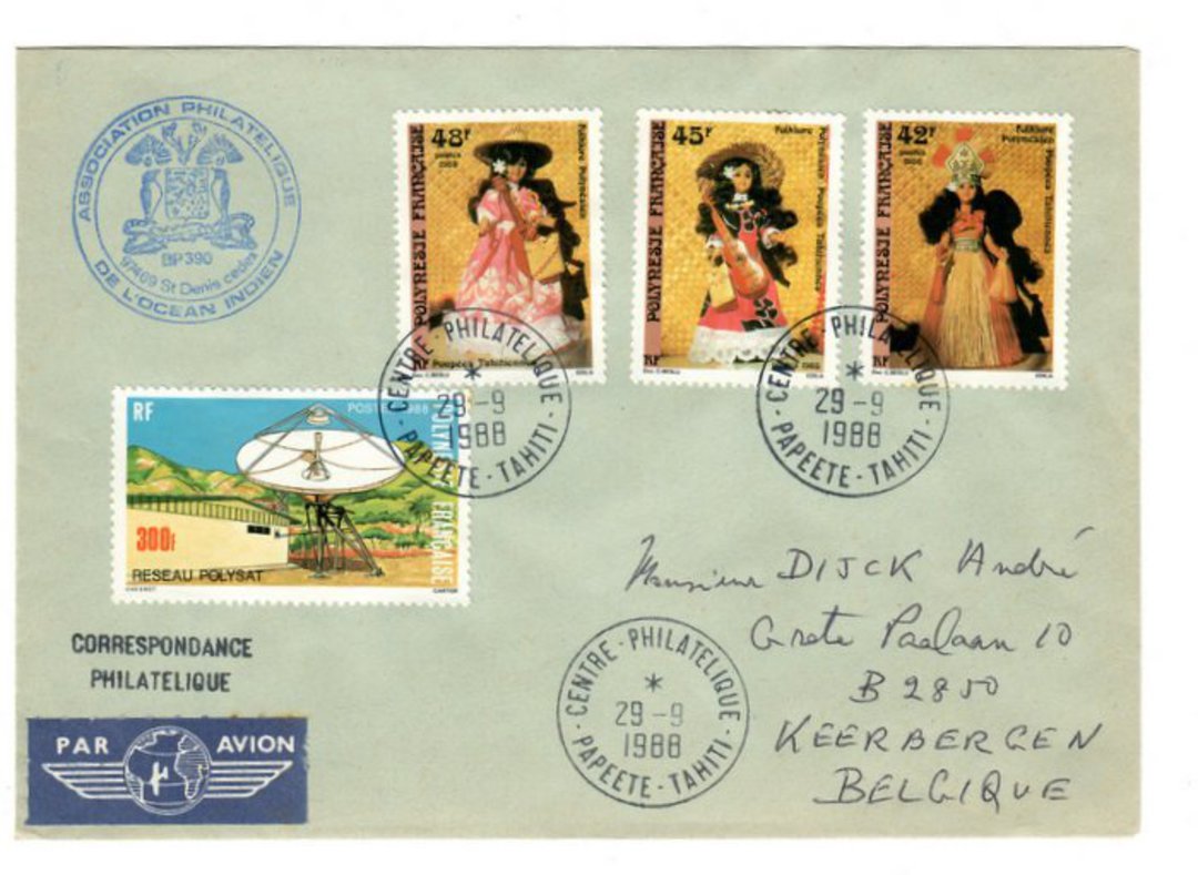 FRENCH POLYNESIA 1988 Airmail Letter from Papeete to France. From Centre Philatelique. - 37551 - PostalHist image 0
