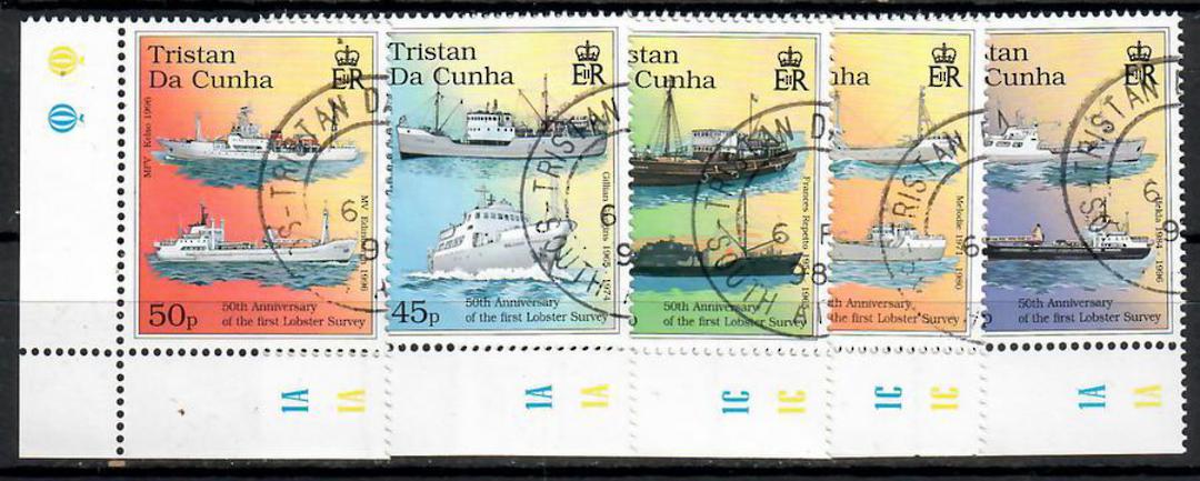TRISTAN DA CUNHA 1998 50th Anniversary of the First Lobster Survey. Set of 5. - 70694 - VFU image 0