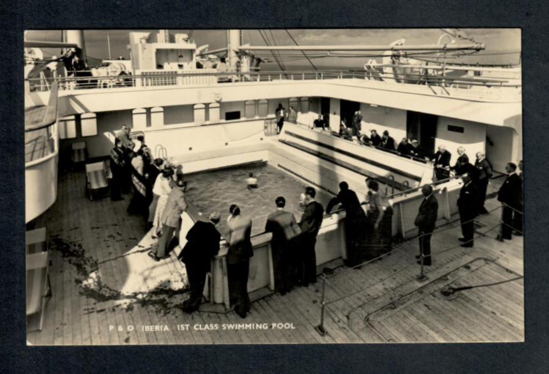 Real Photograph of P & O Iberia. First Class Swimming Pool. - 40309 - Postcard image 0