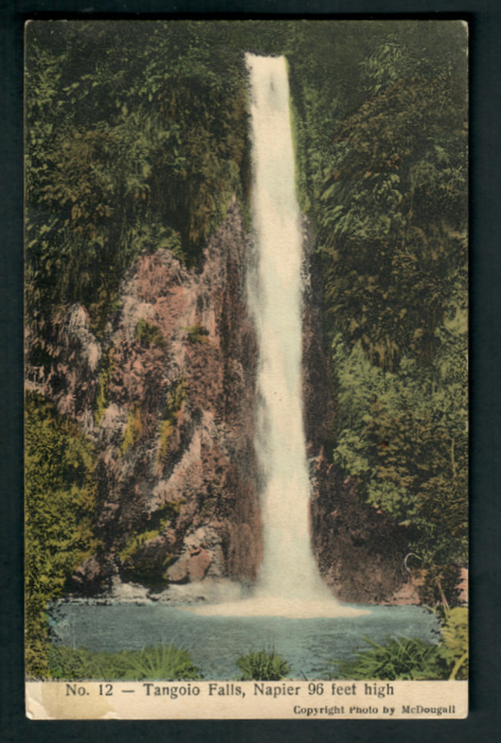 Coloured postcard of Tangoio Falls. - 47922 - Postcard image 0