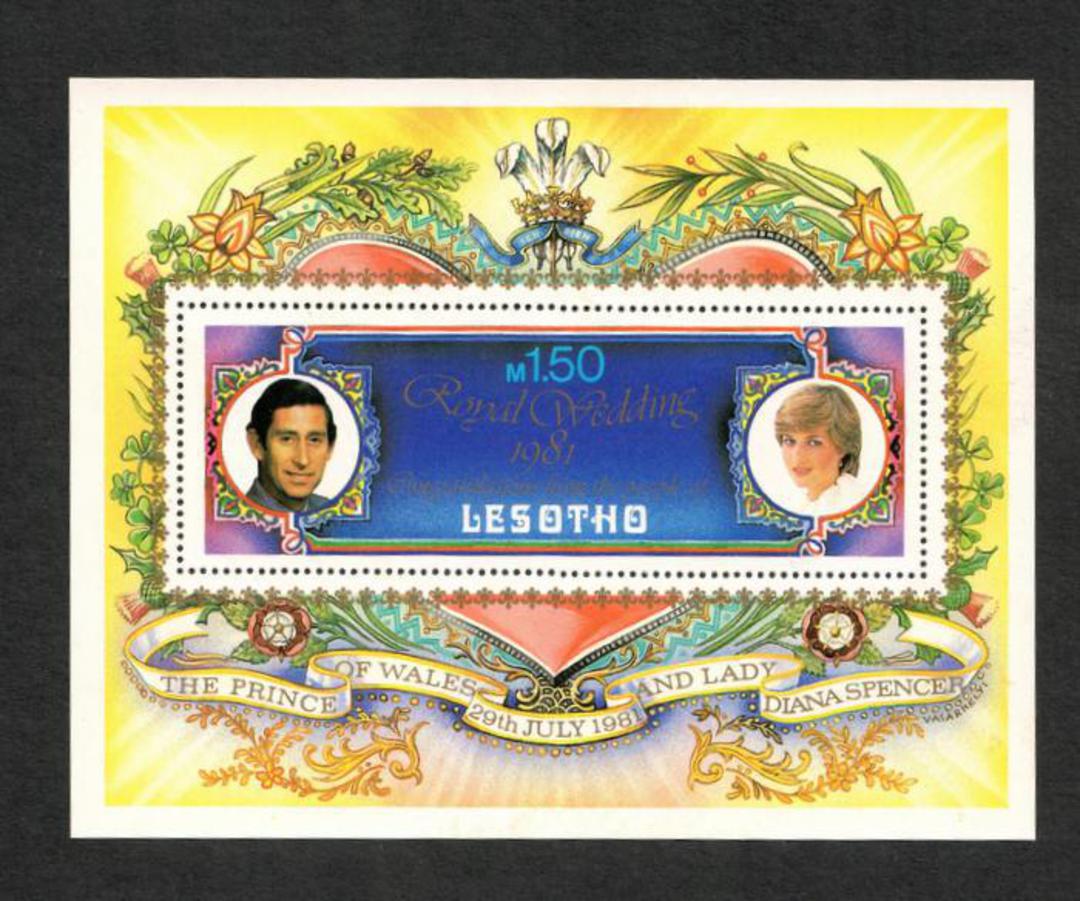 LESOTHO 1981 Royal Wedding of Prince Charles and Lady Diana Spencer. Miniature sheet. - 53066 - UHM image 0