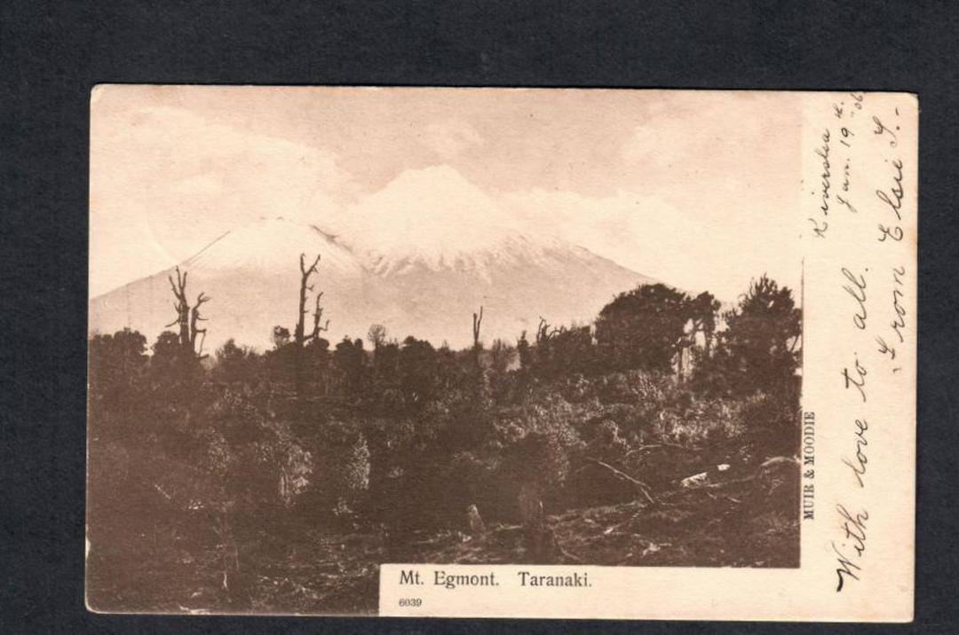 Early Undivided Postcard by Muir & Moodie of Mt Egmont. - 47089 - Postcard image 0