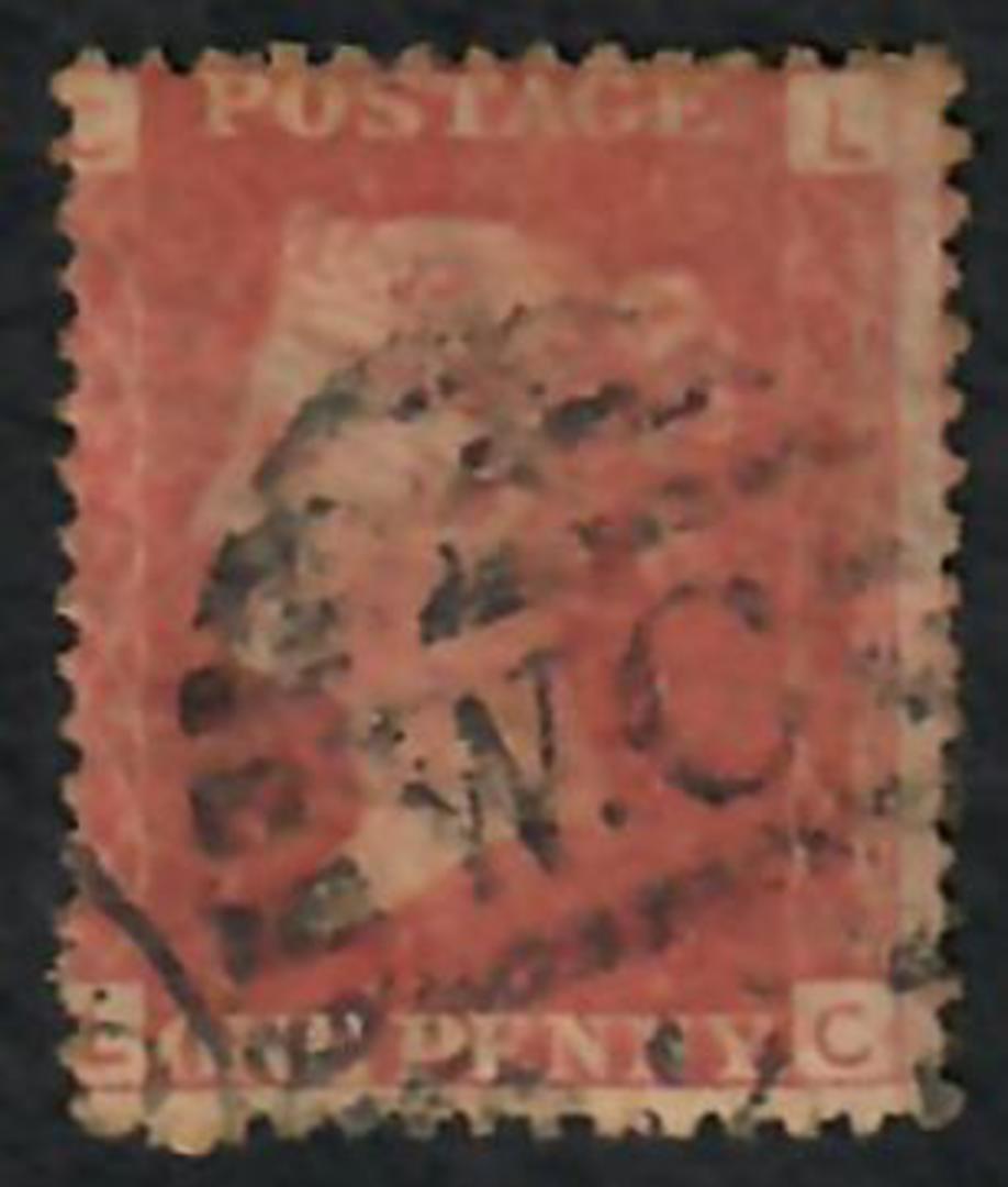 GREAT BRITAIN 1858 1d Red Plate 223 Letters CLLC - 70223 - Used image 0