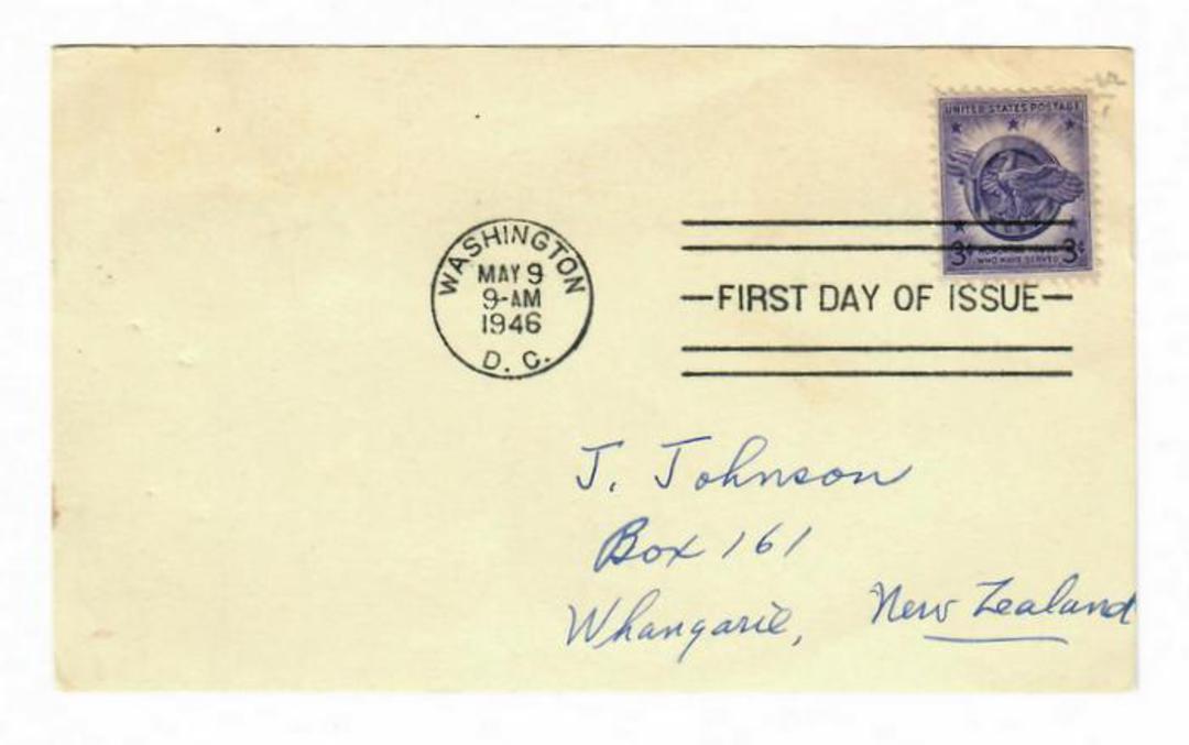 USA 1946 Honouring Discharged Veterans of the Second World War on first day cover. Nice card. - 31157 - FDC image 0