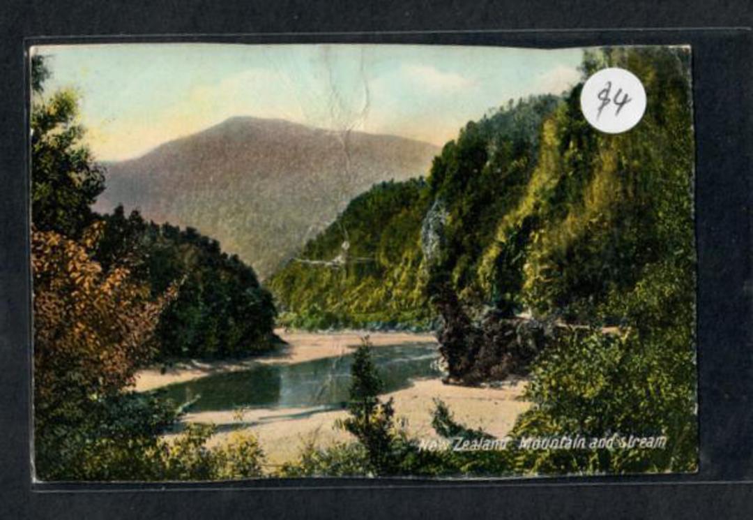 New Zealand Mountain and Stream. Coloured Postcard. - 249756 - Postcard image 0