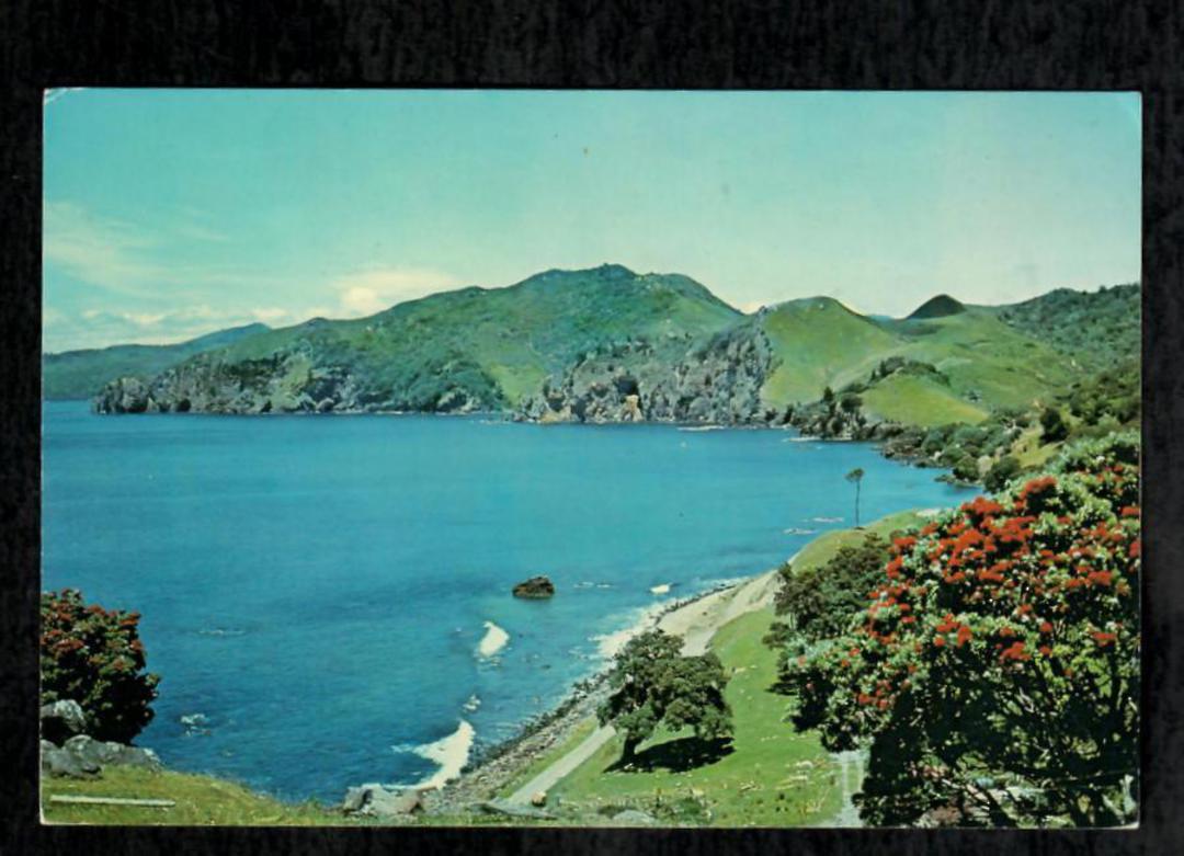 Modern Coloured Postcard by Logan of Waihirere Beach. - 446519 - Postcard image 0