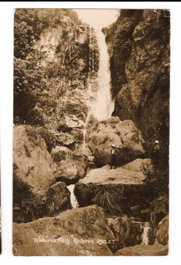 Real Photograph of Wairoa Falls Rotorua. - 246128 - Postcard image 0