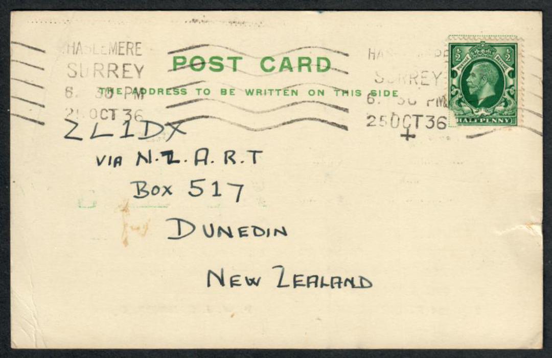 GREAT BRITAIN 1936 QSL card to New Zealand. - 38976 - Postcard image 1