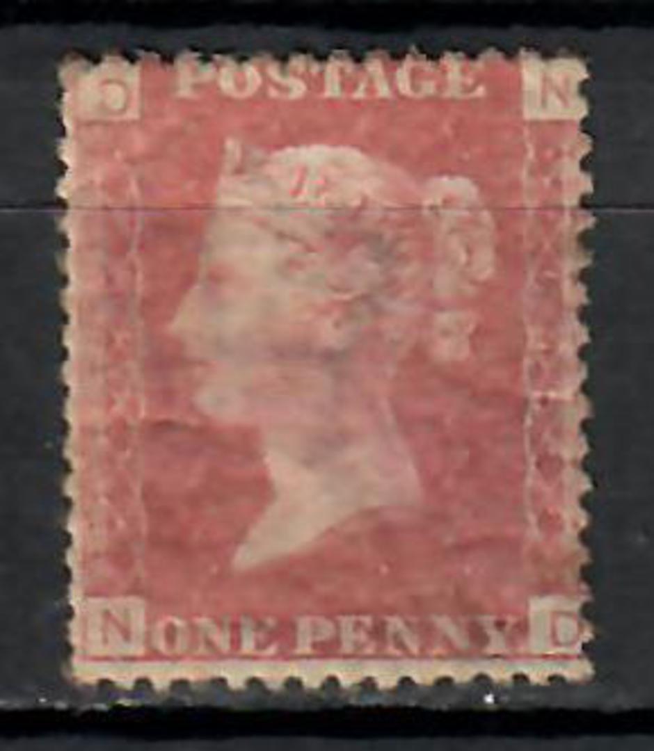 GREAT BRITAIN 1858 1d Red. Plate 169. Letters DNND. Gum cracked. - 74451 - MNG image 0