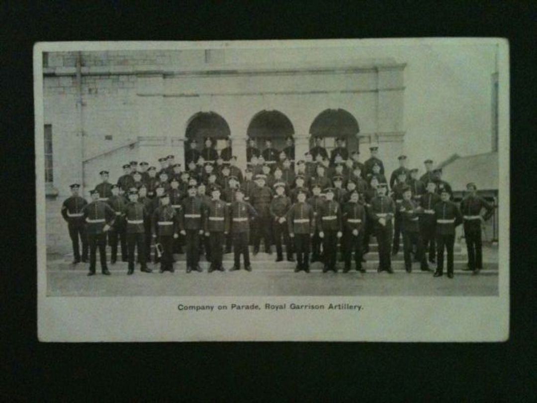Postcard of the Company on Parade Royal Garrison Artillery. - 40063 - Postcard image 0