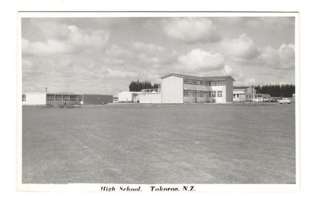 Real Photograph by N S Seaward of the High School Tokoroa. - 45855 - Postcard image 0