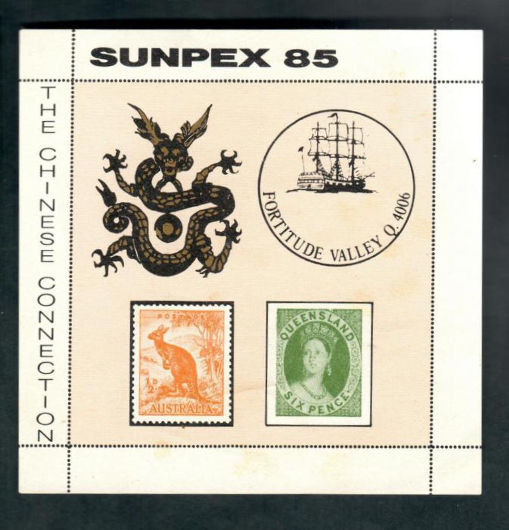 AUSTRALIA 1985 Sunpex '85 International Stamp Exhibition. Miniature sheet. - 50336 - UHM image 0