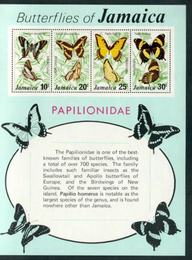 JAMAICA 1975 Butterflies. First series. Miniature sheet. - 52451 - UHM image 0