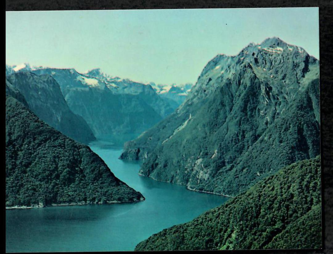 Modern Coloured Postcard by Gladys Goodall of the entrance to Milford Sound. - 444504 - Postcard image 0
