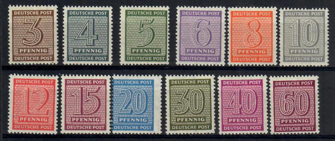 RUSSIAN ZONE WEST SAXONY 1945 Definitives. Set of 12. - 22117 - Mint image 0