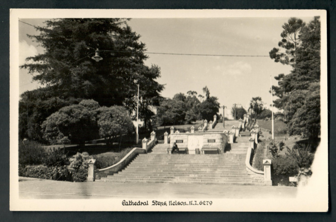 Real Photograph by A B Hurst & Son of Cathedral Steps Nelson. - 48632 - Postcard image 0