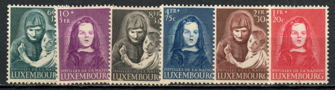 LUXEMBOURG 1950 War Orphans Relief Fund. Set of 6. - 73881 - Mint image 0