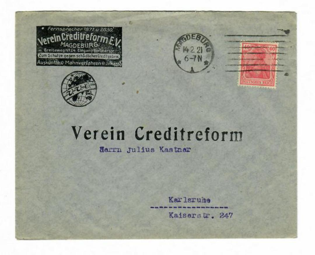 GERMANY Postal History 1921 Commercial cover from Magdeburg postmarked 14/2/21. - 30468 - PostalHist image 0
