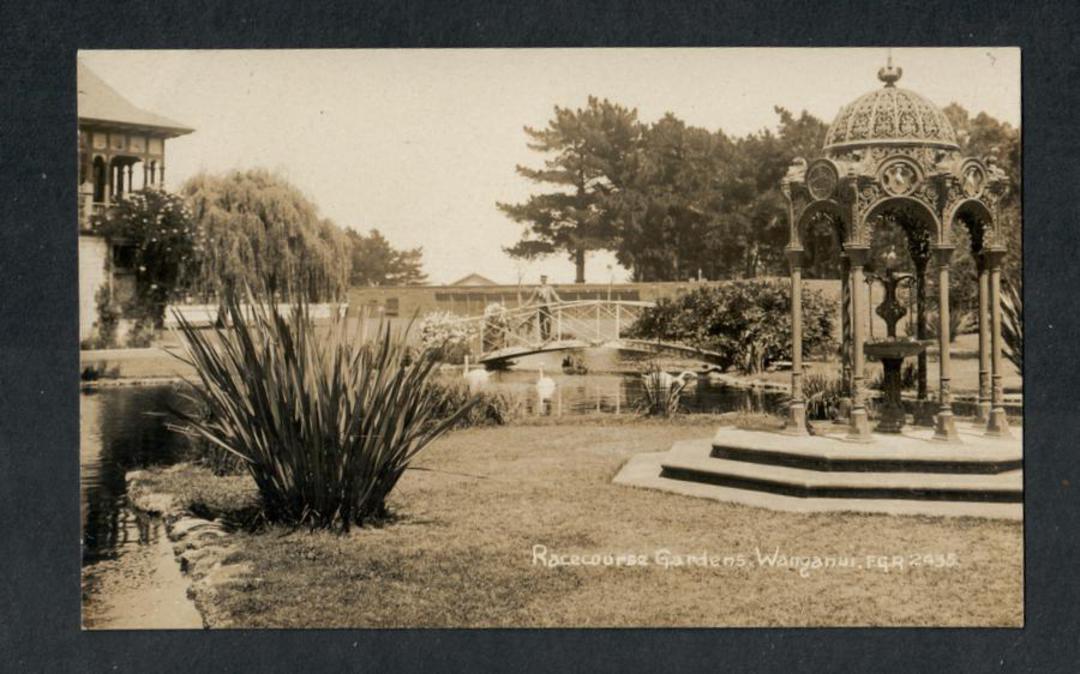 WANGANUI Racecourse Gardens. Real Photograph by Radcliffe. - 47112 - Postcard image 0