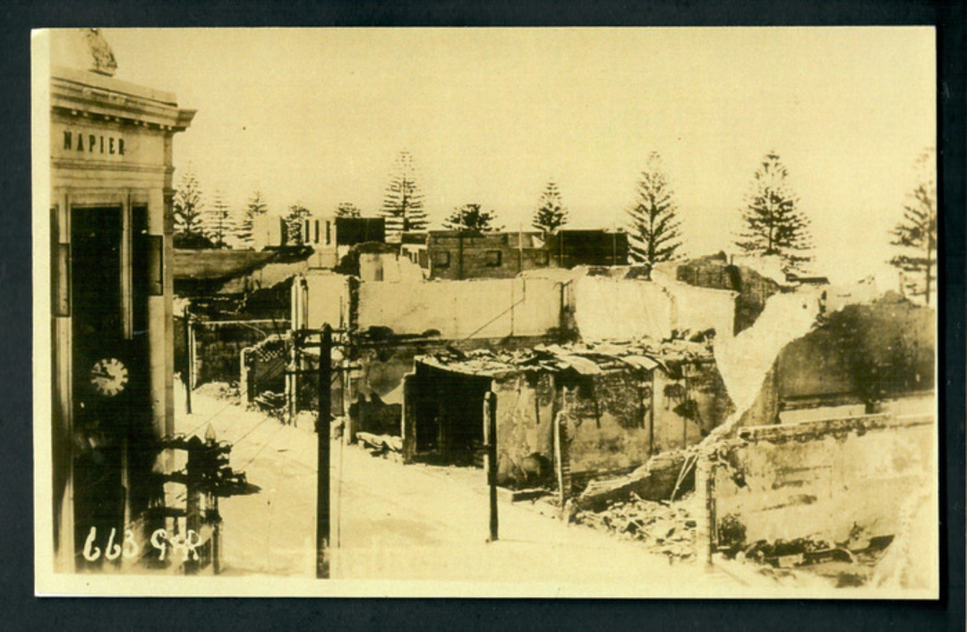Photograph of Tennyson Street after the Quake. - 47944 - Photograph image 0