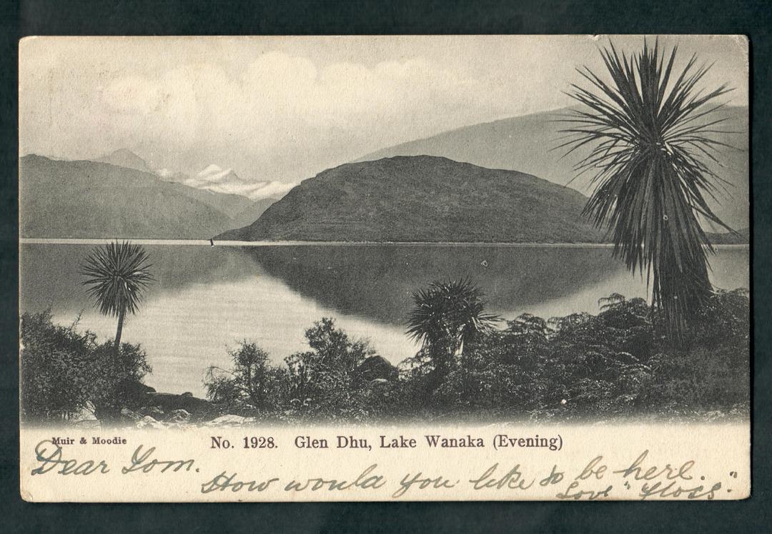Postcard by Muir and Moodie of Glen Dhu Lake Wanaka. - 49038 - Postcard image 0