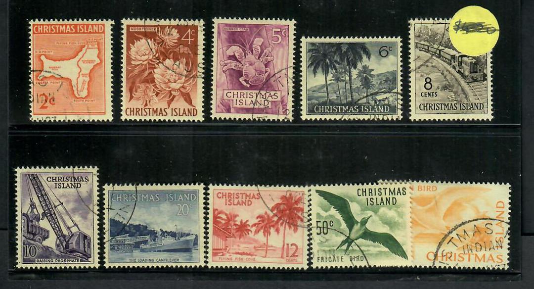 CHRISTMAS ISLAND 1963 Definitives. Set of 10. - 21736 - VFU image 0
