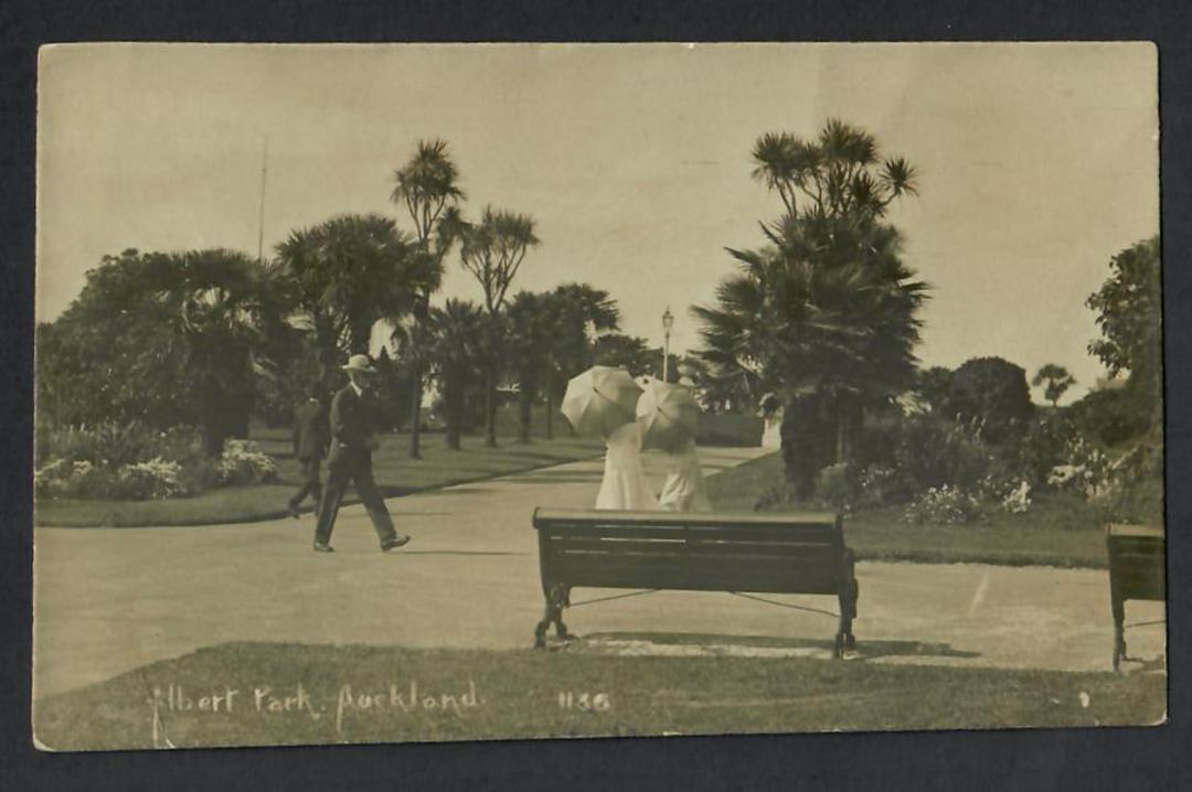 Real Photograph of Albert Park Auckland. - 45219 - Postcard image 0